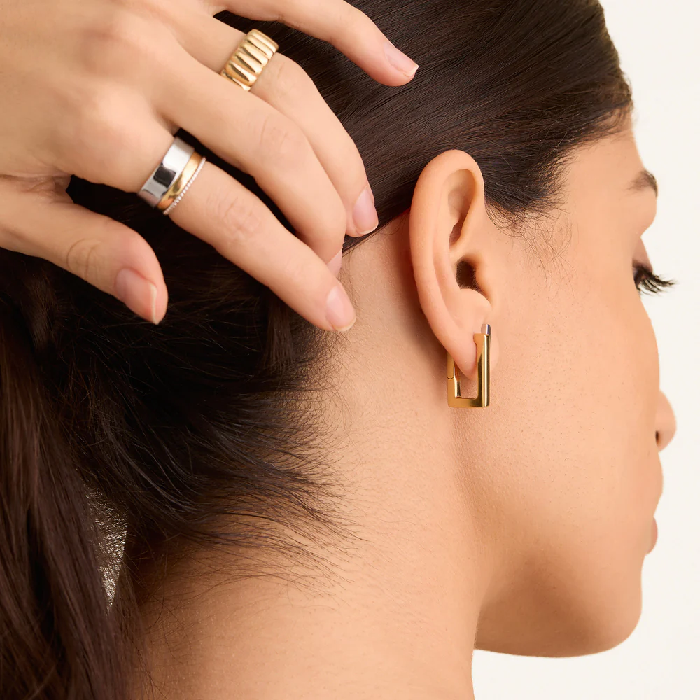 Block Medium Hoops