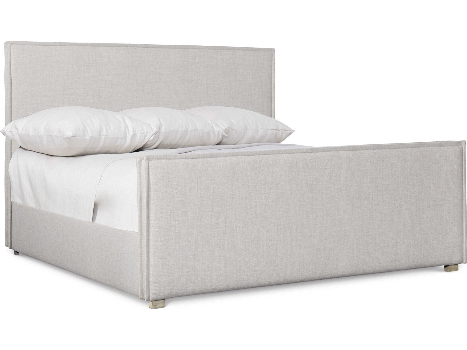 Highland Park Loft Sawyer White Hardwood Upholstered King Panel Bed