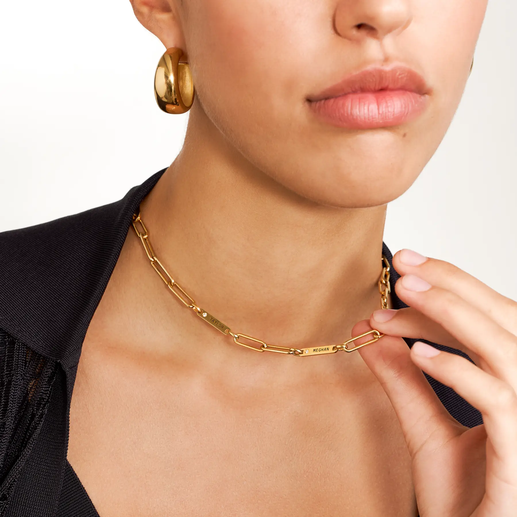 Ivy Name Paperclip Chain Necklace