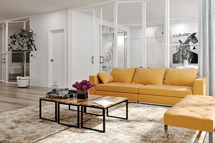 Brighten up your home with modern living room partitions