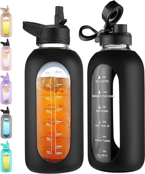 64 oz glass water bottles