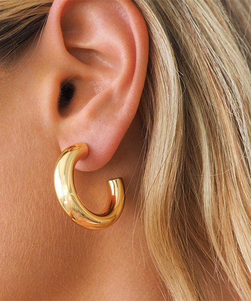 Chunky Gold Hoop Earrings