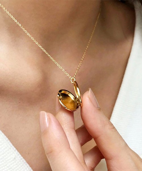 Gold Vermeil Locket Necklace