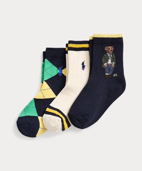 Polo Bear style crew socks