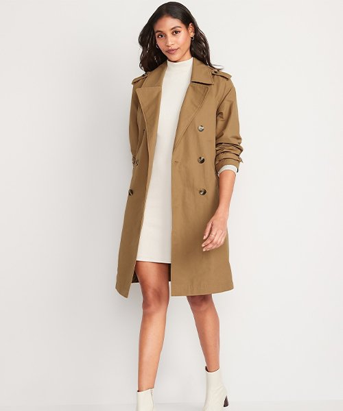 Tie-Belt Trench Coat